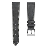 Rochefort Flat Patina Calf Leather Watch Strap - Platinum