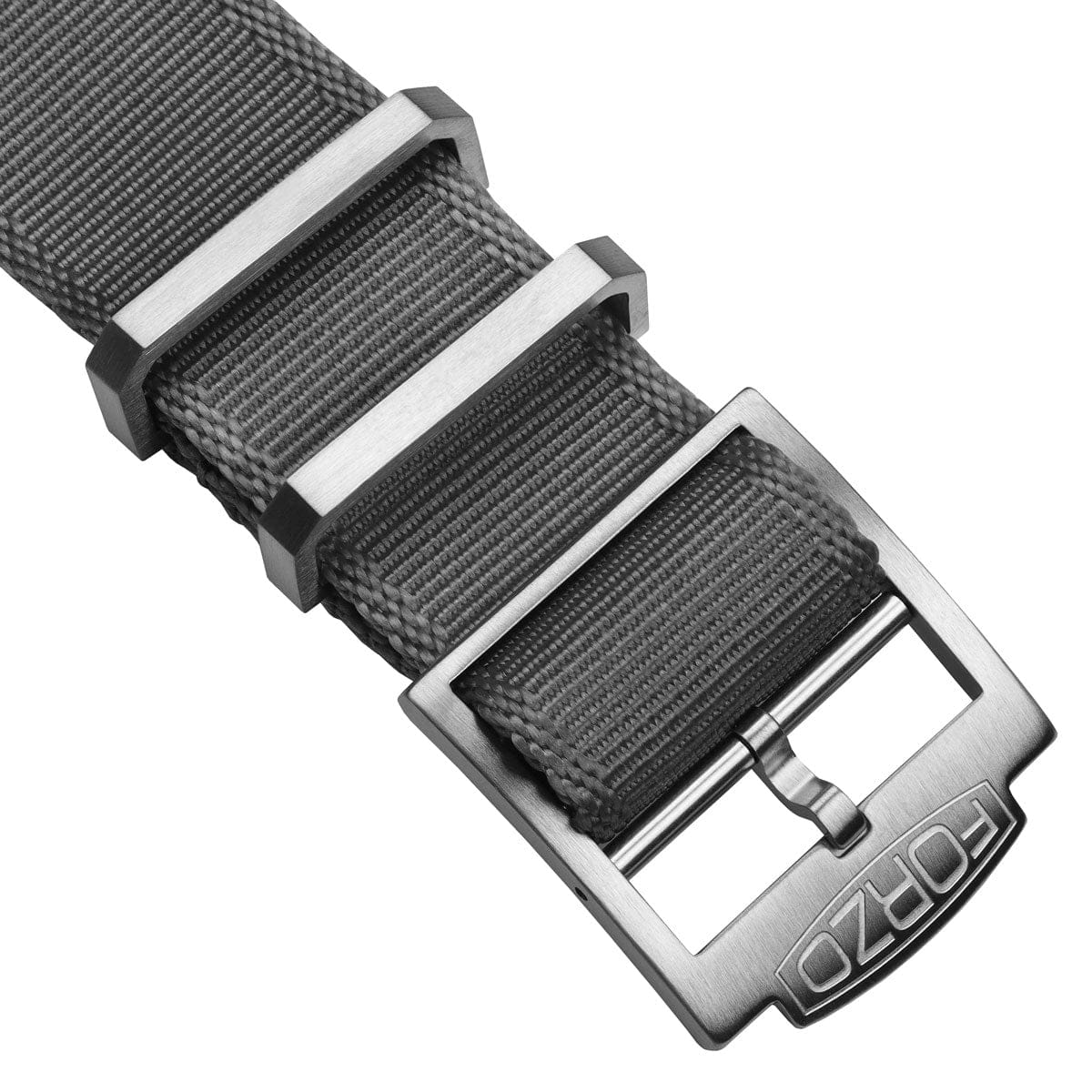 FORZO Racing Single-Pass Nylon Watch Strap - Grey