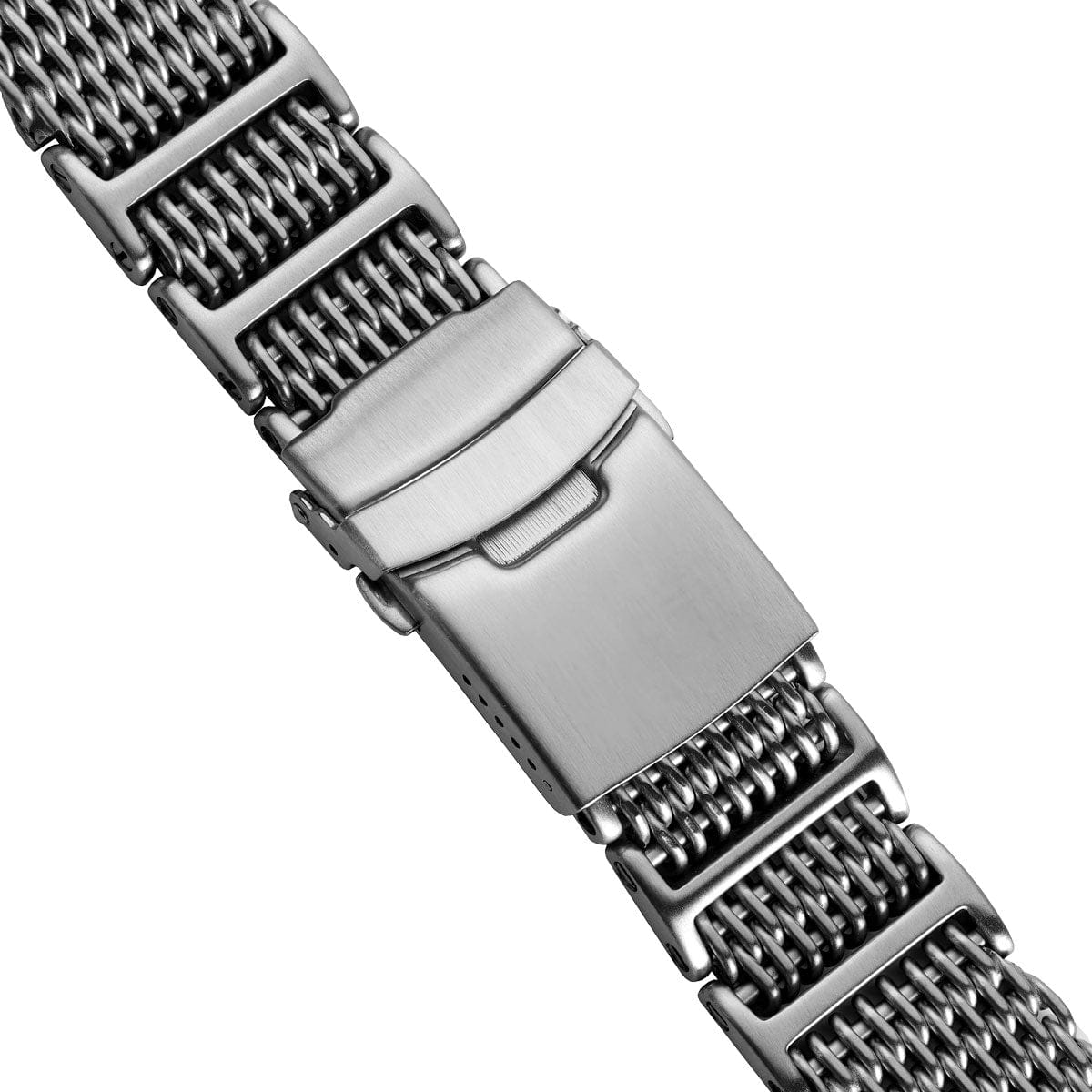 Genuine H Link Shark Mesh 316L Stainless Watch Strap - Satin