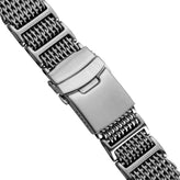 Genuine H Link Shark Mesh 316L Stainless Watch Strap - Satin