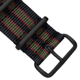 Genuine Vintage Bond Military Nylon Watch Strap by Geckota - PVD IP Black