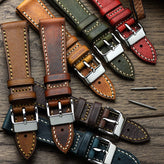 WatchGecko Hatherley Handmade Leather Watch Strap - Napoli Brown