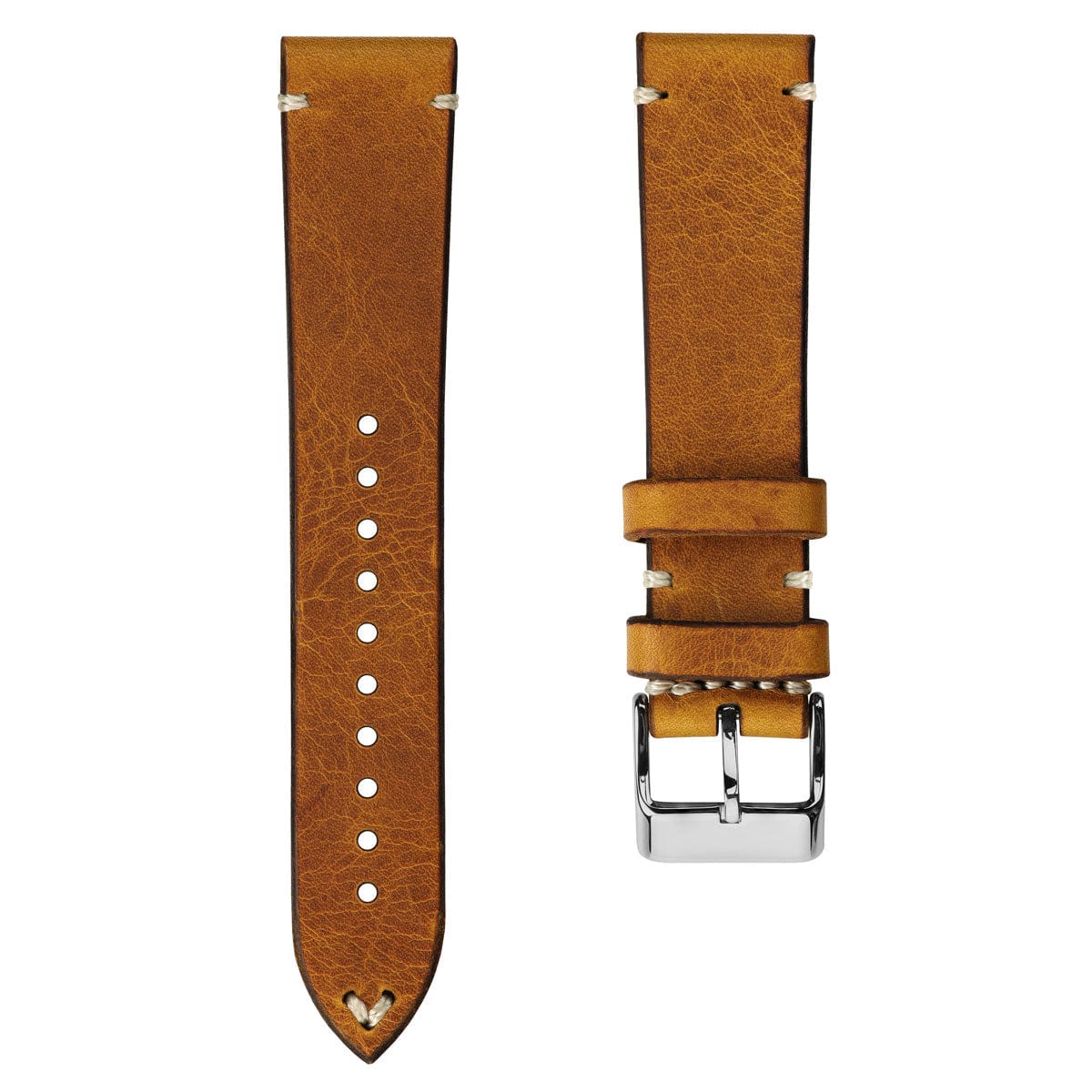 WatchGecko Lansdown Handmade Leather Watch Strap - Napoli Brown