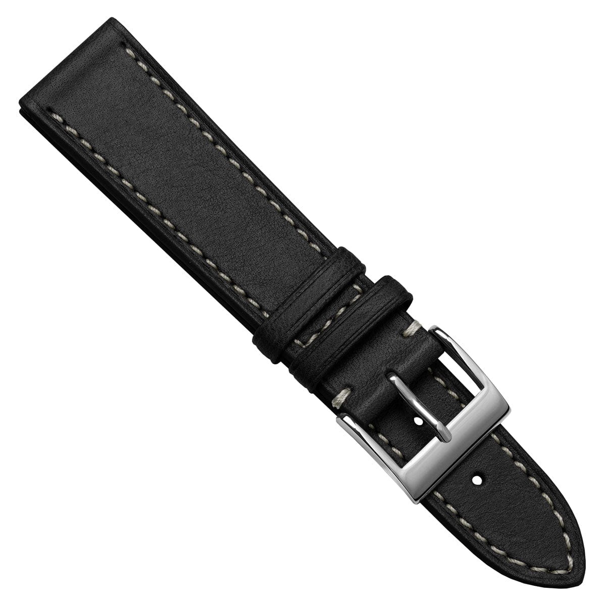 Leuven Cavallo Flat Handmade Horse Leather Watch Strap Black