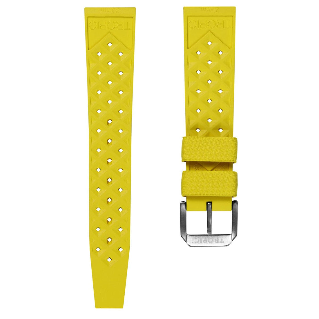 Original TROPIC® Dive Watch Strap Poseidon Yellow WatchGecko