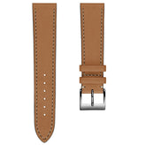 Ostend Baranil Flat Leather Watch Strap - Gold