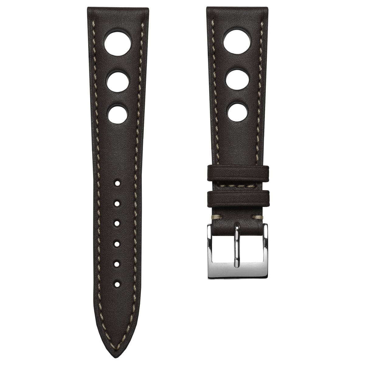 Ostend Racing Handmade Tannerie Degermann Leather Watch Strap - Chocolate Brown