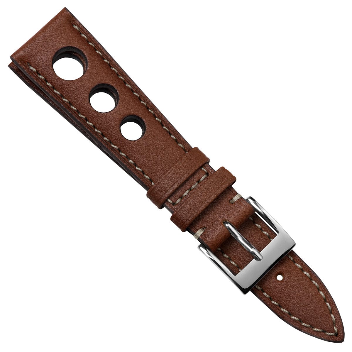 Ostend Racing Handmade Tannerie Degermann Leather Watch Strap - Cognac