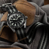 Premium Seat Belt Military Nylon Watch Strap - Navy Blue