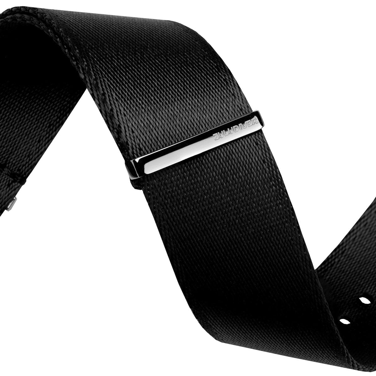 ZULUDIVER 1973 British Military Watch Strap: ARMOURED RECON - Military Black, Polished