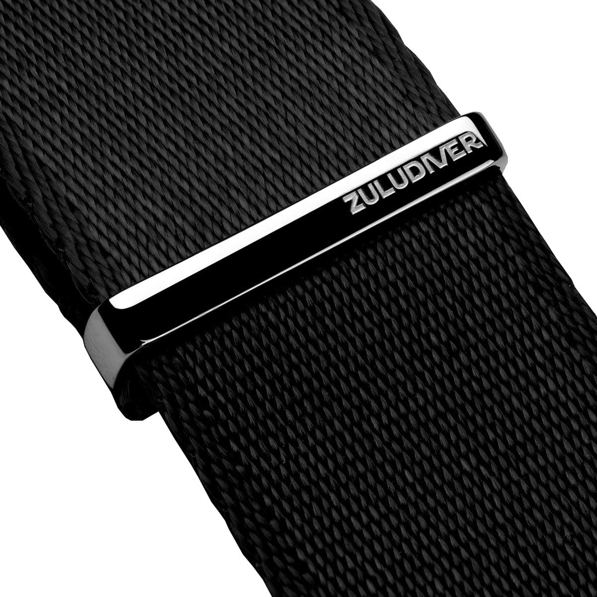 ZULUDIVER 1973 British Military Watch Strap: ARMOURED RECON - Military Black, Polished