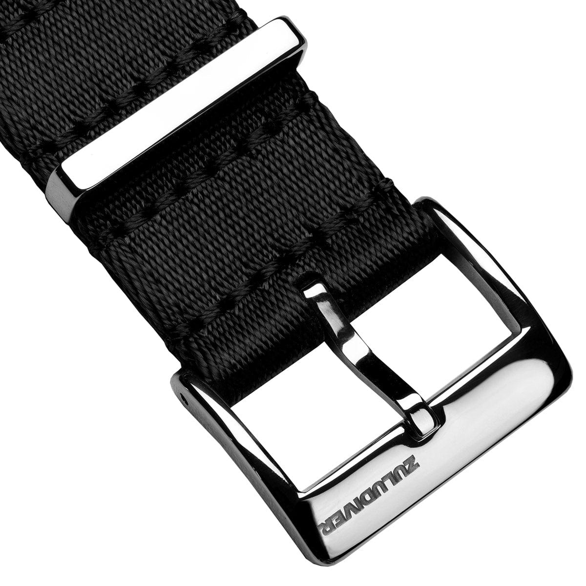 ZULUDIVER British Military Watch Strap: ARMOURED RECON - Military Black, Polished