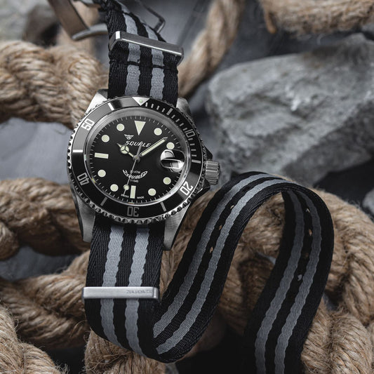 ZULUDIVER 1973 British Military Watch Strap: ARMOURED RECON - Classic Bond, Polished