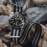 ZULUDIVER 1973 British Military Watch Strap: ARMOURED RECON - Classic Bond, Satin