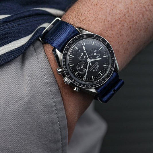 ZULUDIVER British Military Watch Strap: ARMOURED RECON - Navy Blue, Polished