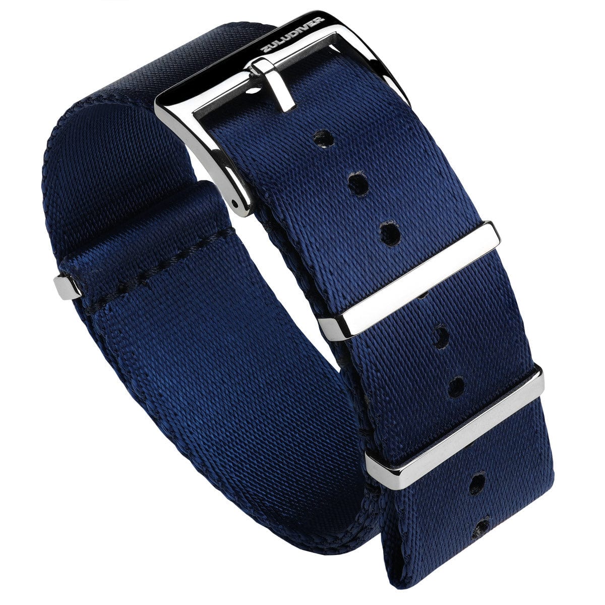 ZULUDIVER 1973 British Military Watch Strap: ARMOURED RECON - Navy Blue, Polished