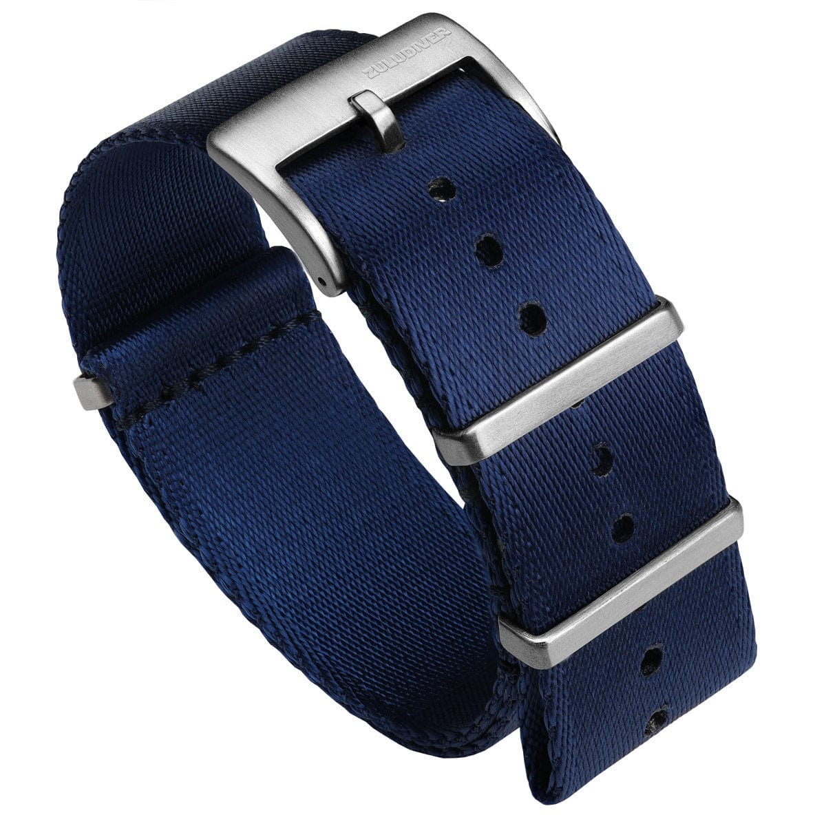 ZULUDIVER 1973 British Military Watch Strap: ARMOURED RECON - Navy Blue, Satin