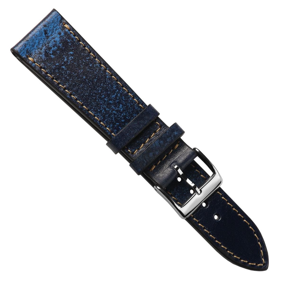 Radstock Vintage Genuine Leather Watch Strap - Vintage Blue