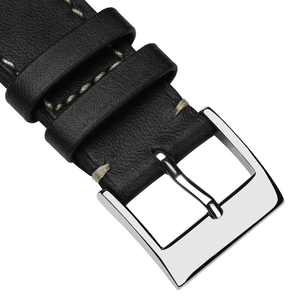 Rochefort Flat Patina Calf Leather Watch Strap - Anthracite