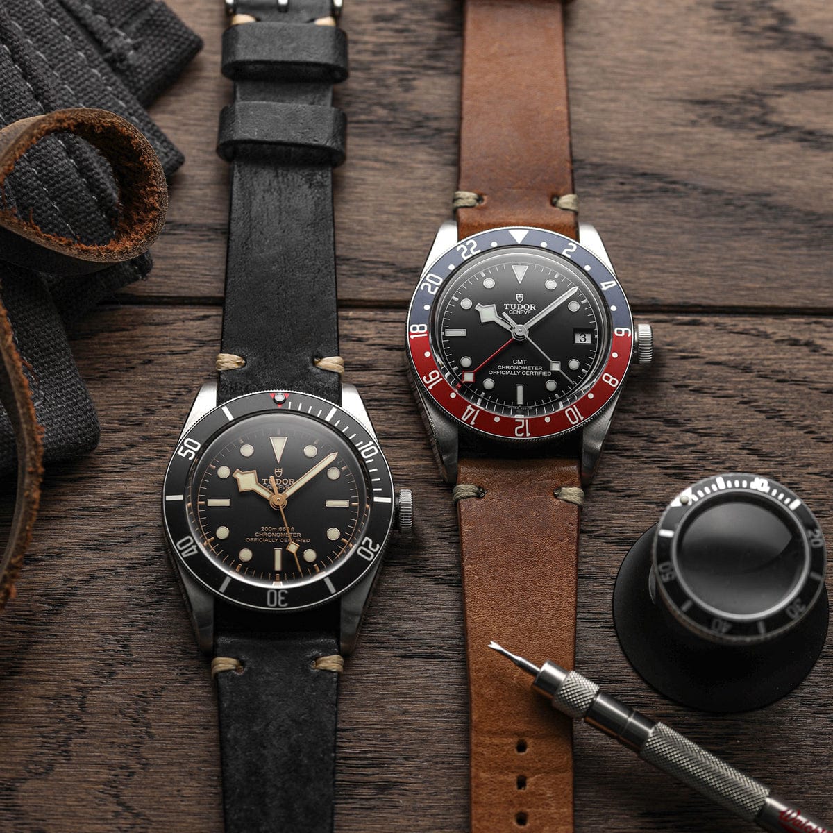 Simple Handmade Italian Leather Watch Strap - Black