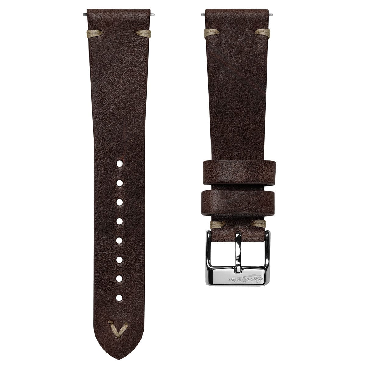 Simple Handmade Italian Leather Watch Strap - Chocolate Brown | WatchGecko