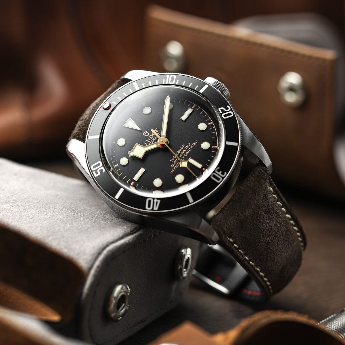 Stanton Badalassi Carlo Minerva Box Leather Padded Watch Strap - Coral ...