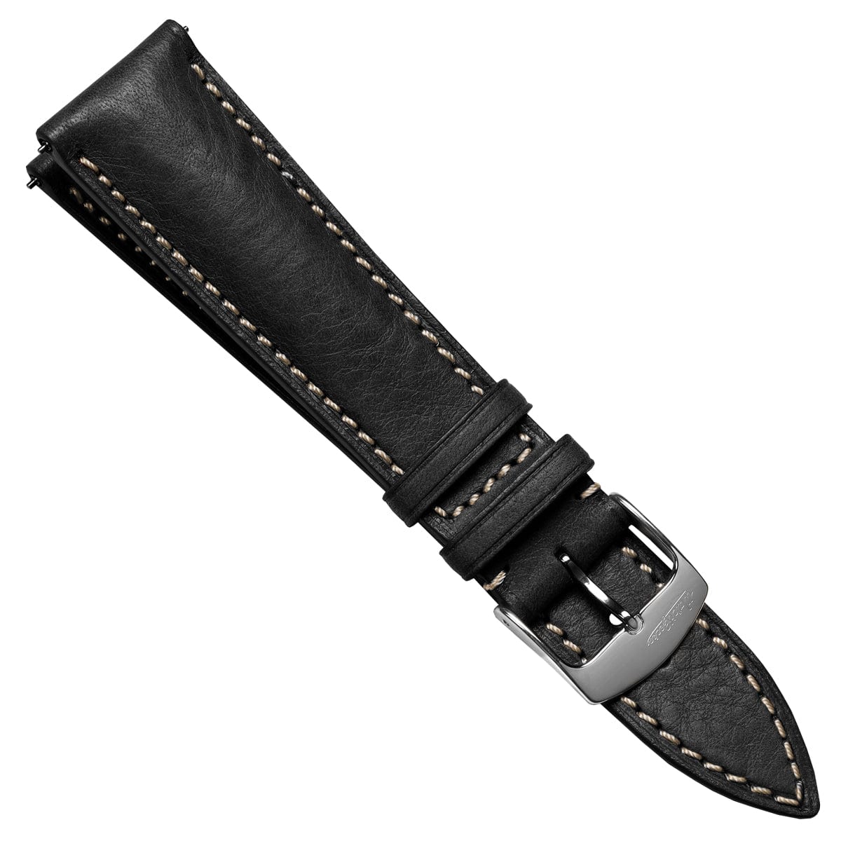 Stanton Badalassi Carlo Minerva Box Leather Padded Watch Strap - Black