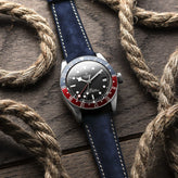 Stanton Badalassi Carlo Minerva Box Leather Padded Watch Strap - Black