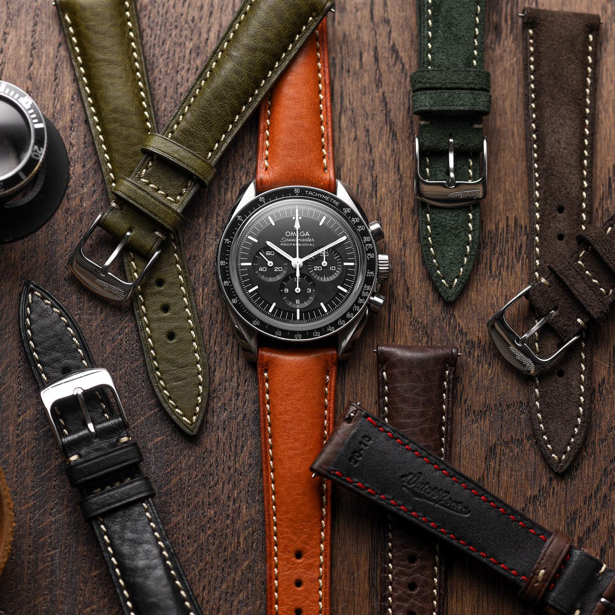 epsom leather strap watch - Shop talos-w-leather Watchbands - Pinkoi