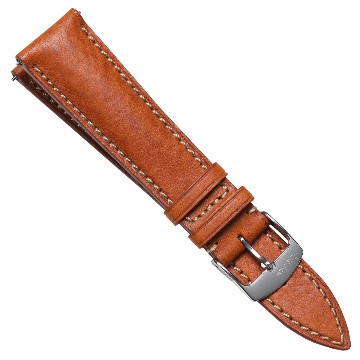 Stanton Badalassi Carlo Minerva Box Leather Padded Watch Strap - Coral