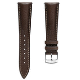 Stanton Badalassi Carlo Minerva Box Leather Padded Watch Strap - Dark Brown