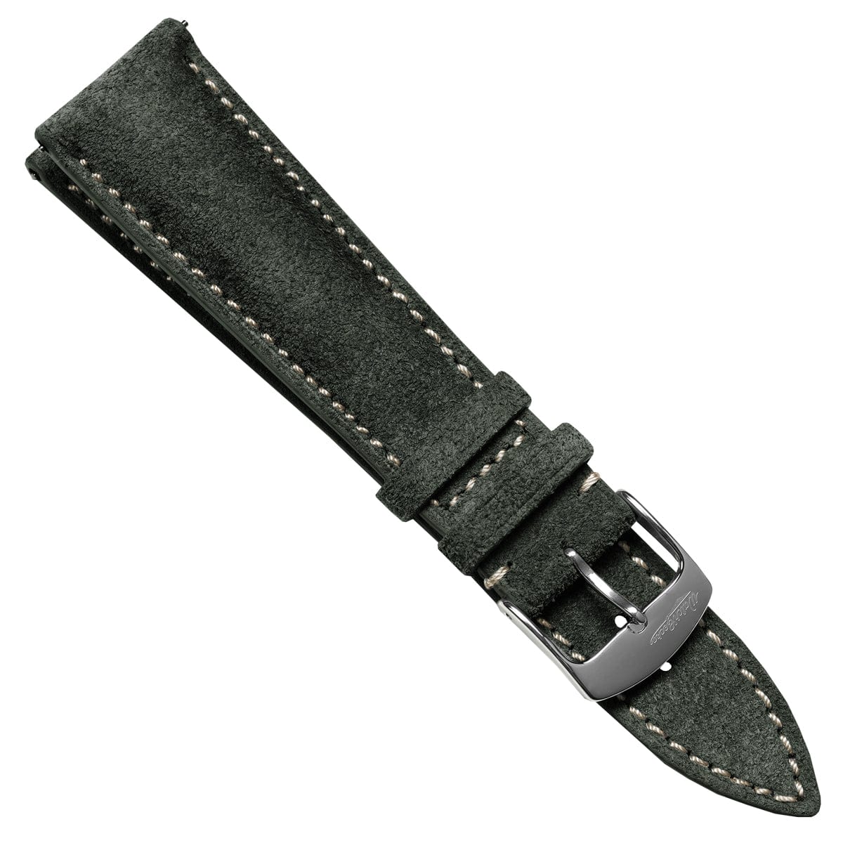 Stanton Conceria Opera Suede Padded Watch Strap - Forest Green