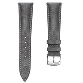 Stanton Conceria Opera Suede Padded Watch Strap - Light Grey