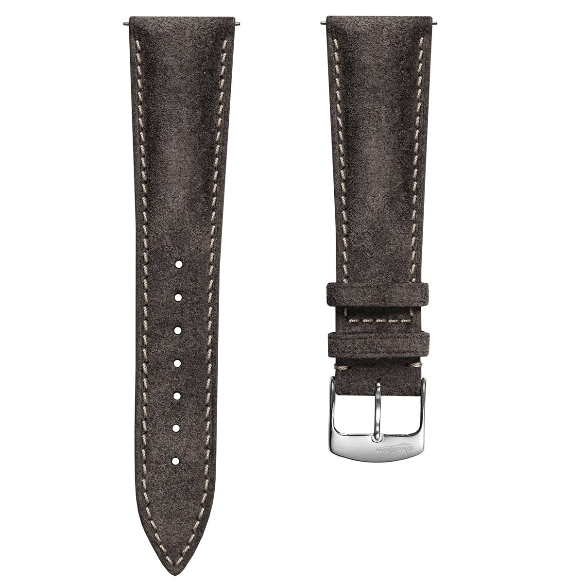 Stanton Conceria Opera Suede Padded Watch Strap - Taupe