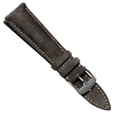 Stanton Conceria Opera Suede Padded Watch Strap - Taupe