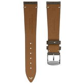 Stanway Vintage V-Stitch Conceria Opera Suede Dress Watch Strap - Brown