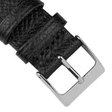 Textured Painswick Quick Release Genuine Leather Watch Strap - Black Wrinkle