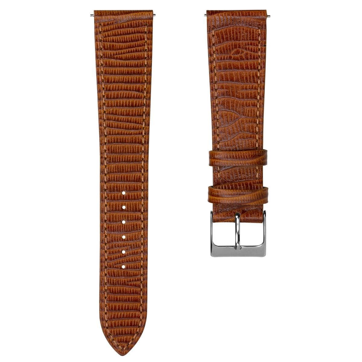 Textured Painswick Quick Release Genuine Leather Watch Strap - Brown