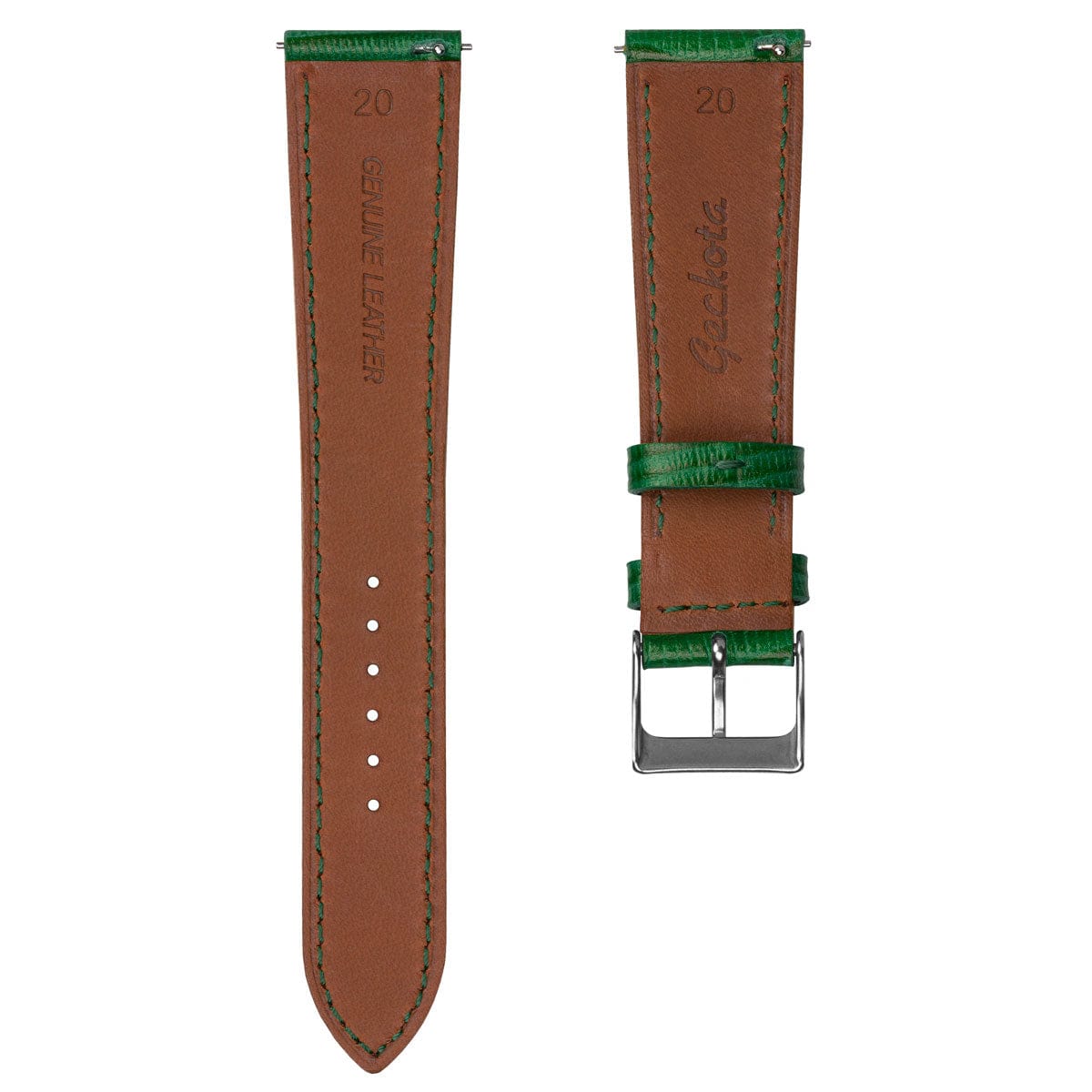 Textured Painswick Quick Release Genuine Leather Watch Strap - Green