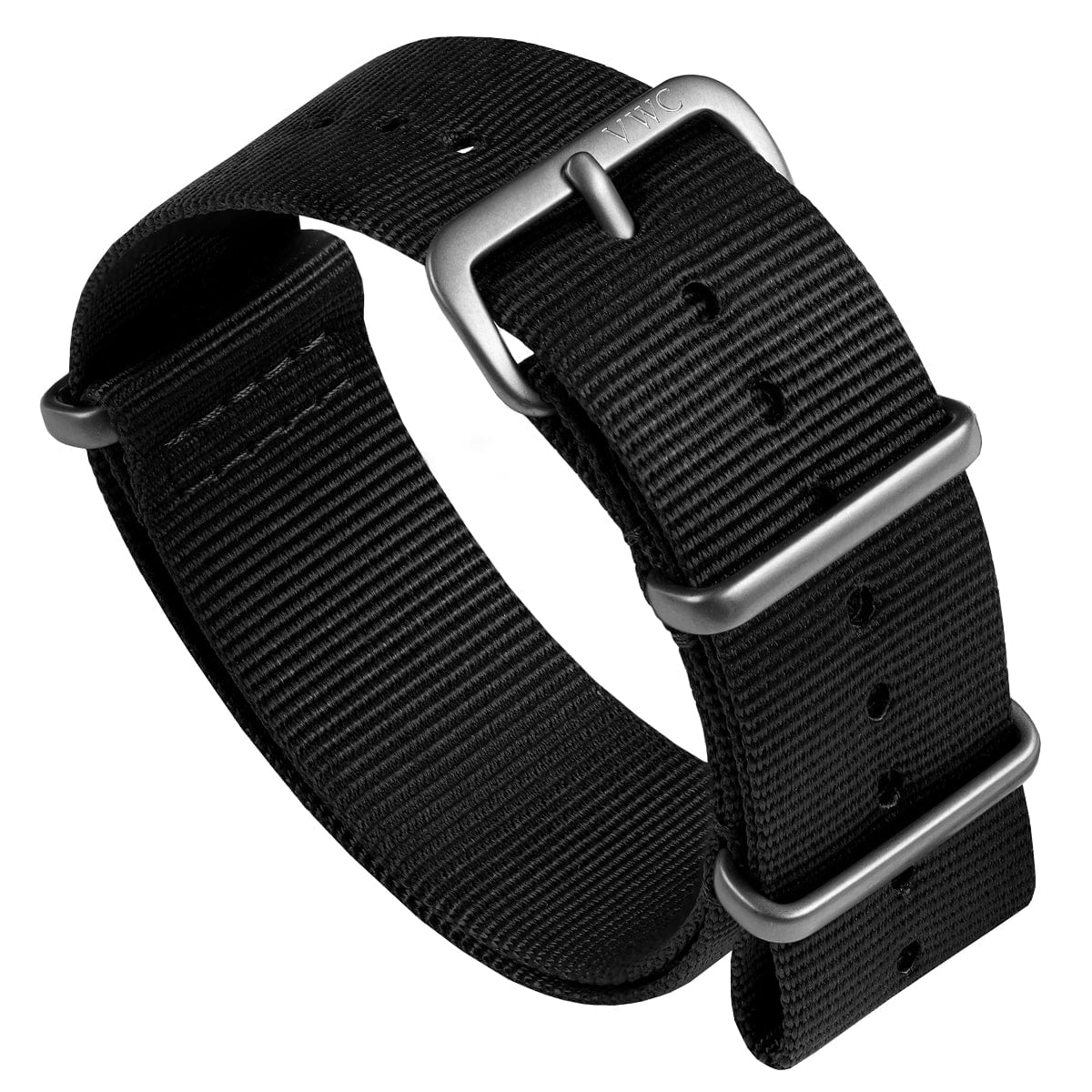 The Vintage Watch Company Military Watch Strap - Black