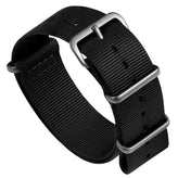 The Vintage Watch Company Military Watch Strap - Black