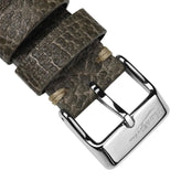 V-Stitch Vegan Italian Leather Watch Strap - Textured Olive Green