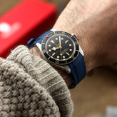 Vanguard Rubber Watch Strap for Tudor Black Bay 58 - Blue