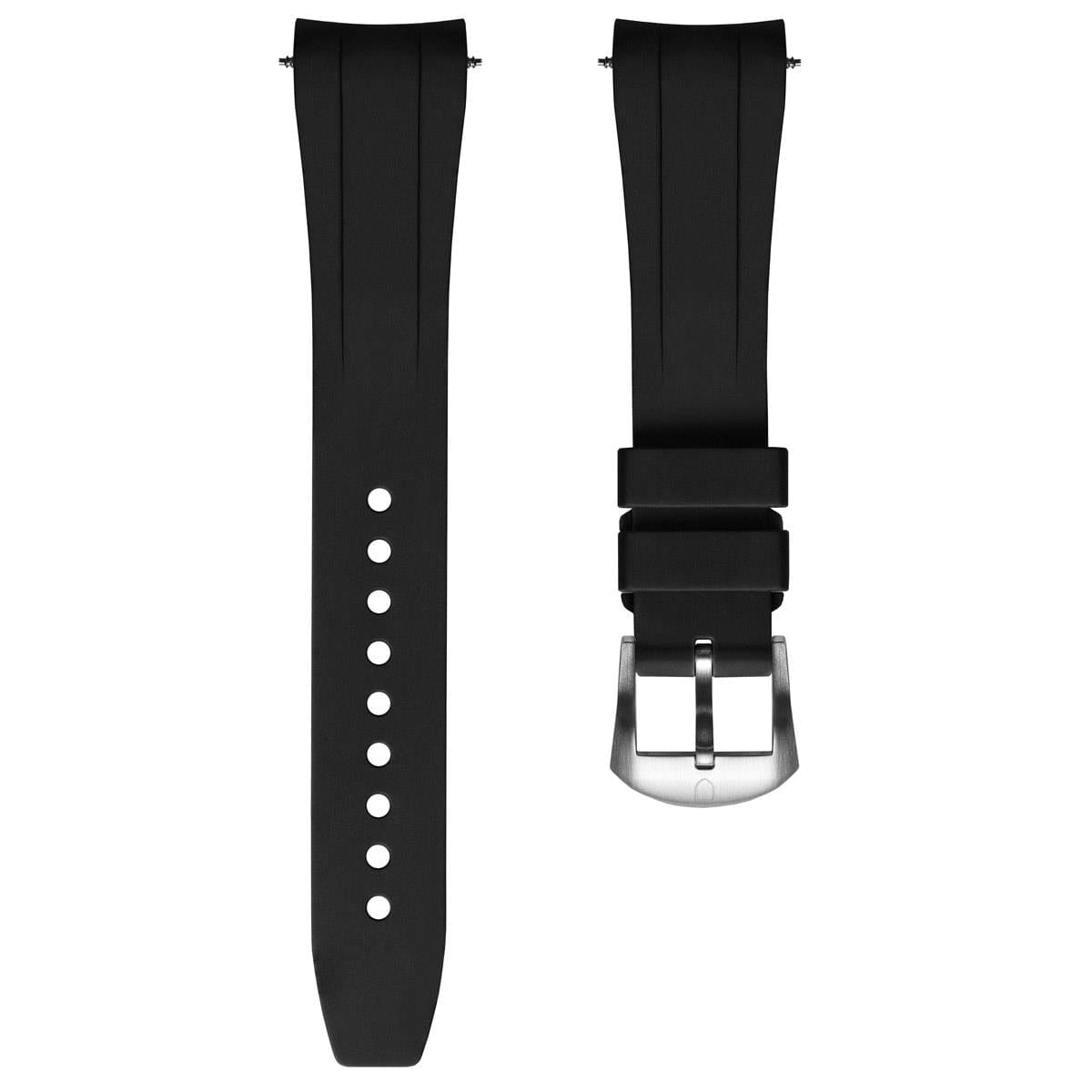 Vanguard Rubber Watch Strap - Tudor Black Bay 41mm - Black