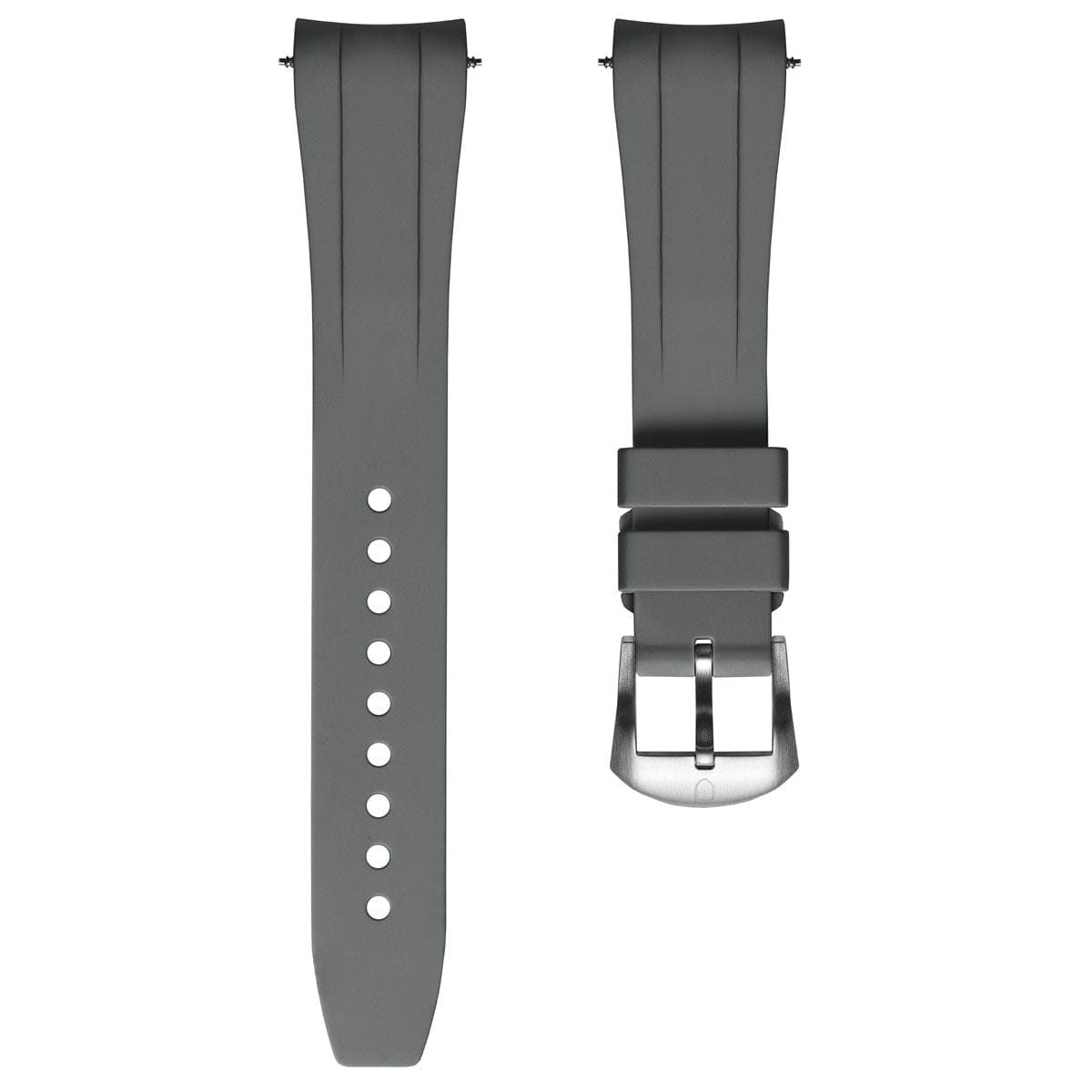 Vanguard Rubber Watch Strap for Tudor Black Bay 58 - Grey