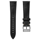 Vintage Highley Genuine Leather Watch Strap - Black