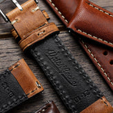 Vintage Highley Genuine Leather Watch Strap - Light Brown