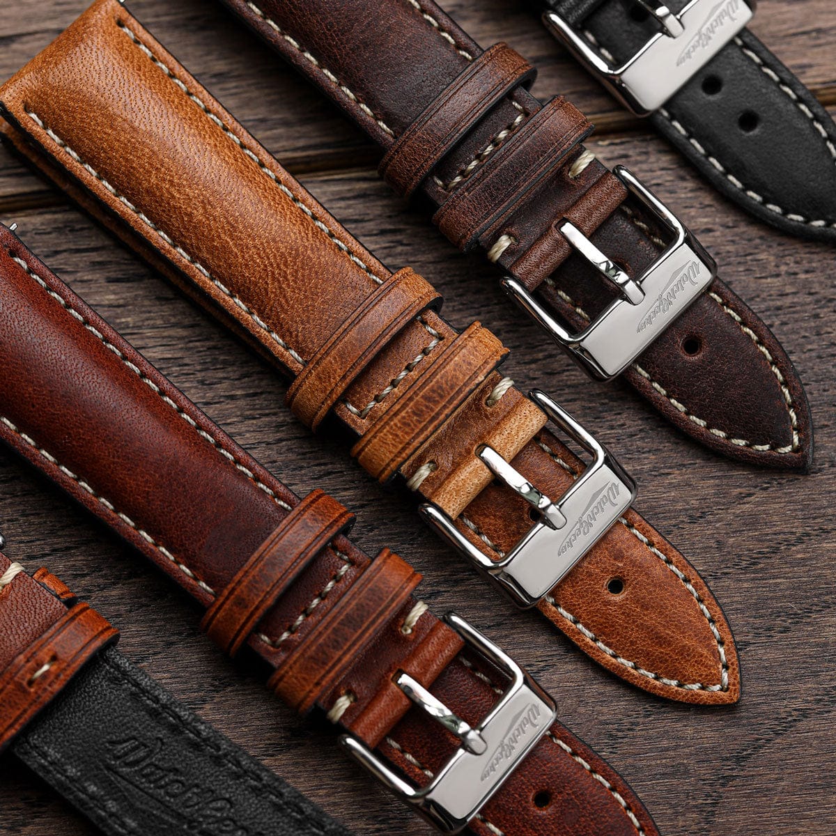 Original Vintage Highley Genuine Leather Watch Strap Light Brown