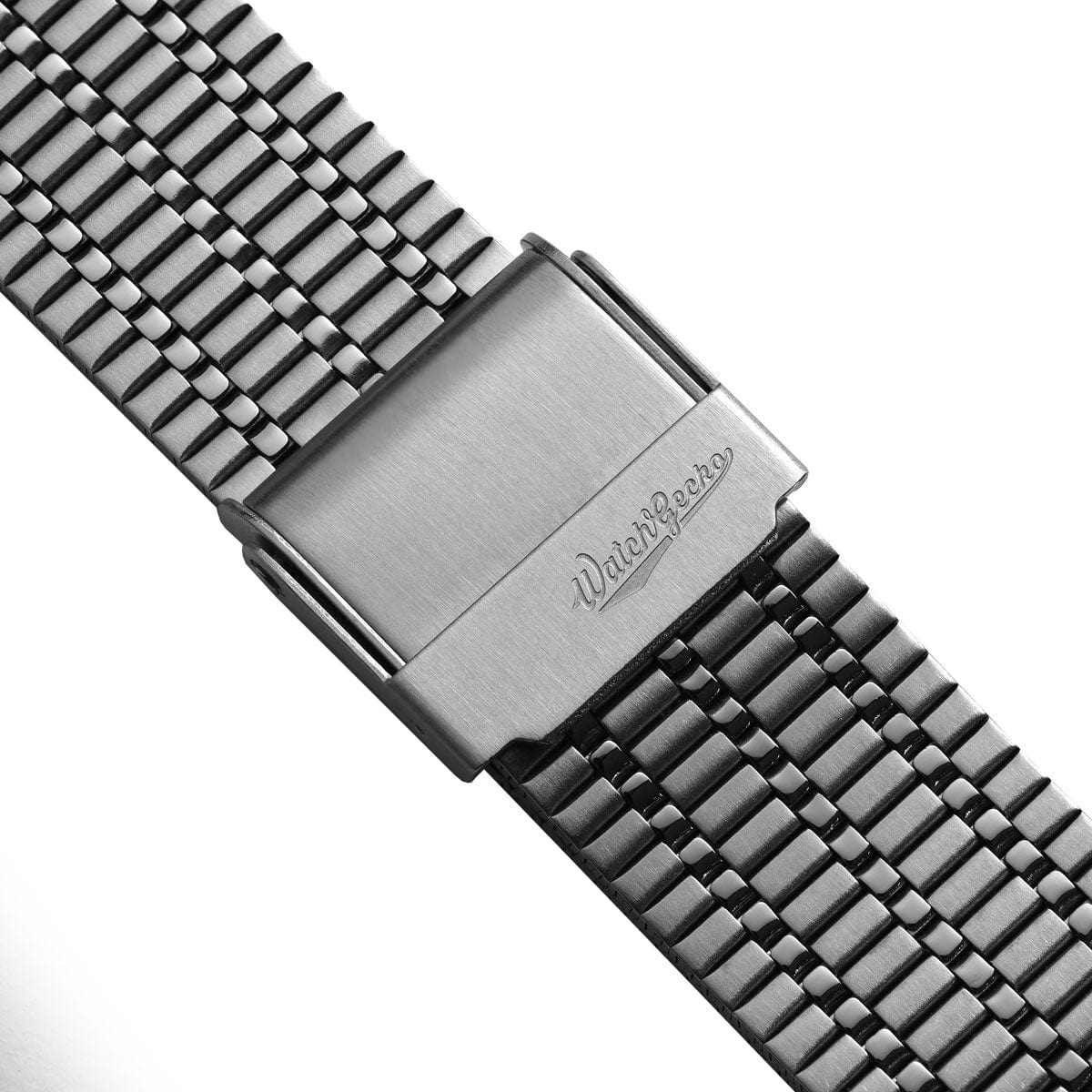 WatchGecko Classic Retro Stainless Steel Watch Strap - Brushed And Polished