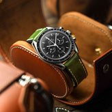 WatchGecko Hatherley Handmade Leather Watch Strap - Emerald Green